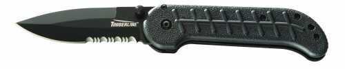 Timberline Kickstart Spearpoint-Black Blade Serrated Edge