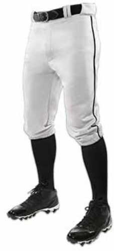 Champro Adult Triple Crown Knicker with Pipe White Black SM