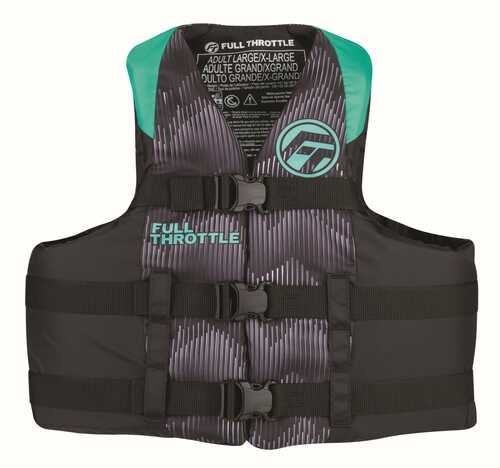 Full Throttle Adult Nylon Life Jacket S M Aqua