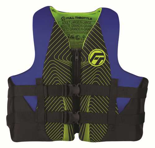 Full Throttle Adult Rapid-Dry Life Jacket L XL Blue