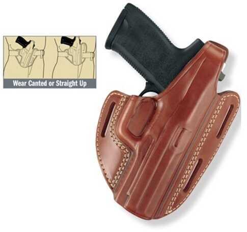 G&G Chestnut Brown Three Slot Pancake Holster 803-195LH