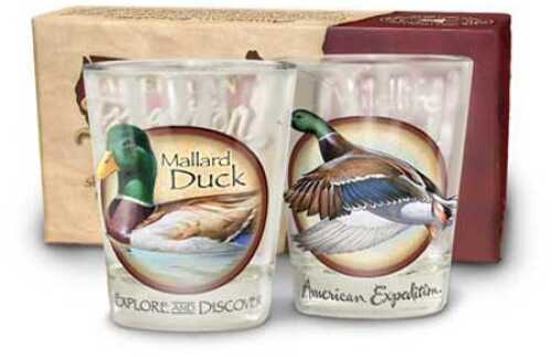 American Expedition Set Of 2 Shot Glasses - Wood Duck