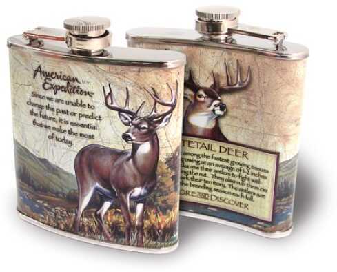 American Expedition Steel Flask - Whitetail Deer
