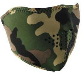 Zan Headgear Reversible Half Mask Camo To High-Vis Orange