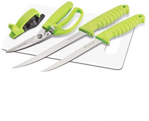 Kilimanjaro 5 Piece Fishing Knife Set With Cutting Board