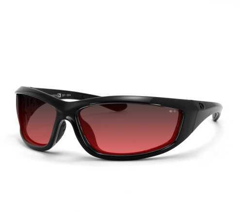 Bobster Charger Ansi Z87 Sunglass-Black Frame/Rose Lenses