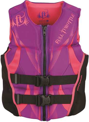 Full Throttle Womens Hinged Rapid-Dry Flex-Back Purple-XS