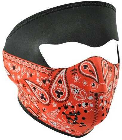 ZANheadgear Neoprene Full Mask - Red Paisley Bandanna Md: WNFM053