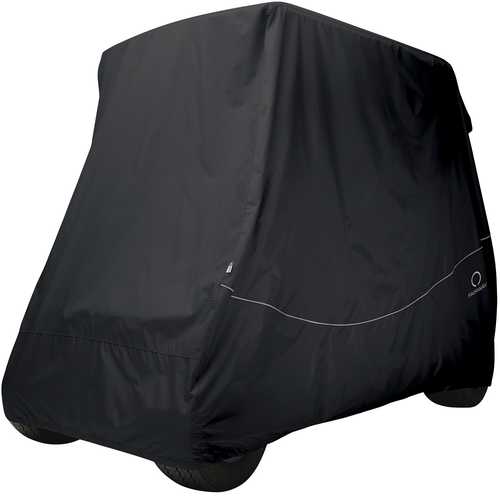 Classic Fairway Golf Cart Quick-Fit Cover Short Roof - Black