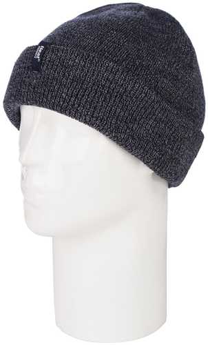 Grabber Heat Holders Mens Roll Up Toque-Navy