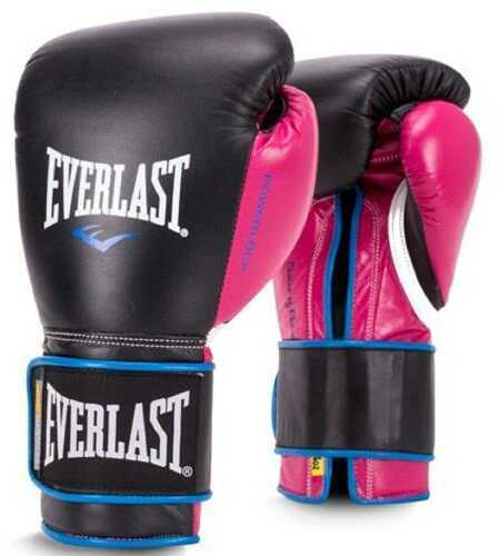 Everlast 12oz Women's Powerlock Hook/Loop Gloves Black-Pink