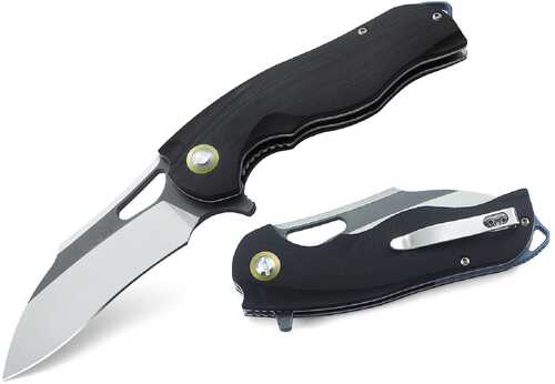 Bestech Rhino Folder 3.625 in Gray Satin Plain Black G-10