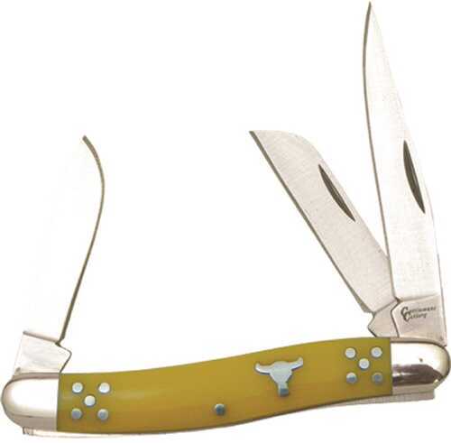 Cattleman Stockman 2.5 in Blade Yellow Delrin Handle