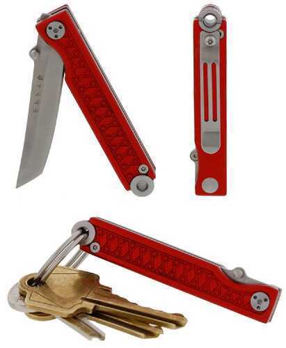 StatGear Pocket Samurai Folder 2.25 in Blade Red Aluminum