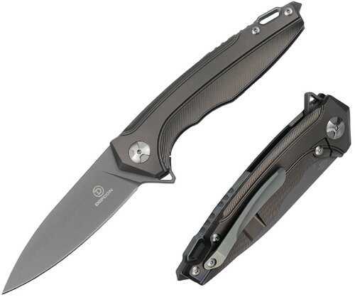 Defcon Kabuto Folder 3.5 in Blade Bronze Titanium Handle