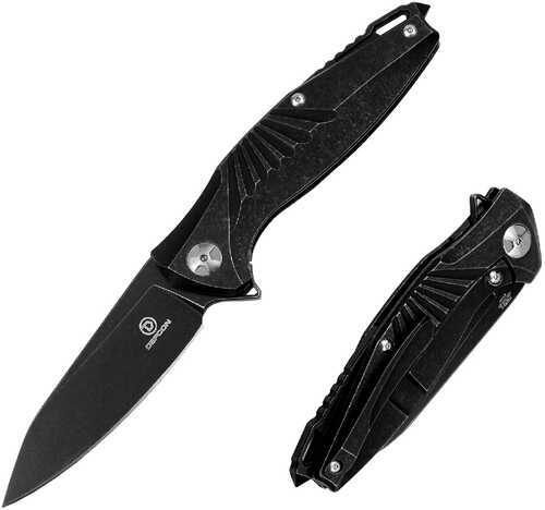 Defcon Mako Folder 3.5 in Blade Black Titanium Handle