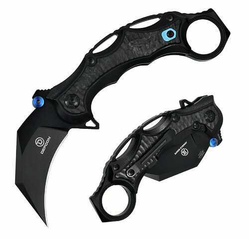 Defcon Raptor Folder 3 in Blade Black Titanium Handle