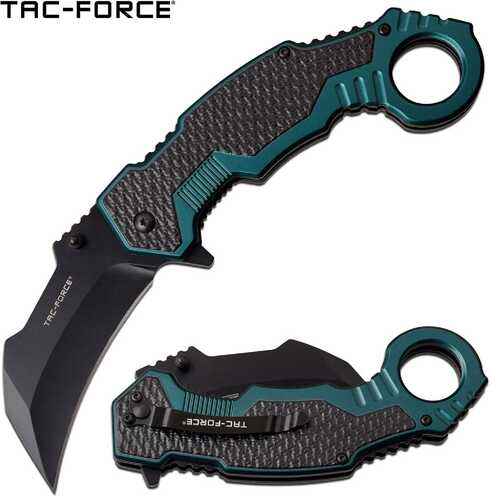 Tac-Force Assisted Karambit 3 in Blade Green Aluminum Handle