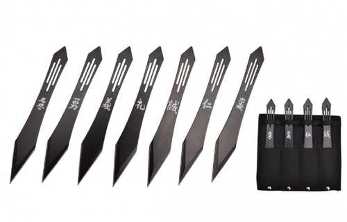 Impulse Product 7.5 in Throwing Knife Set 7 Pcs with Sheath