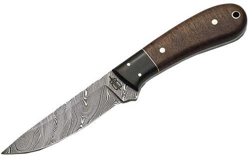 BucknBear Hunter Fixed 4.25in Blade Horn-Walnut Handle