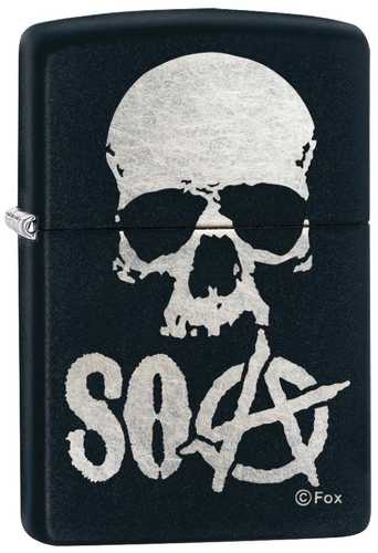 Zippo Black Matte Sons of Anarchy Design Lighter