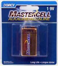 MASTERCELL ALKALINE 9V 1PK BATTERY