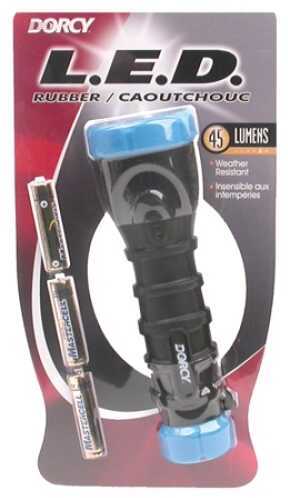 Dorcy Led Rubber Flashlight With Batteries 45 Lumen - 3aaa