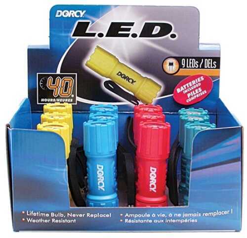 Dorcy Flashlight With Counter Top Display 12 Pc 3AAA 9 Led