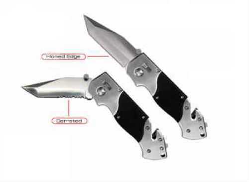 Seber Tanto Blade Knife Ratchet-Serrated-Satin Finish