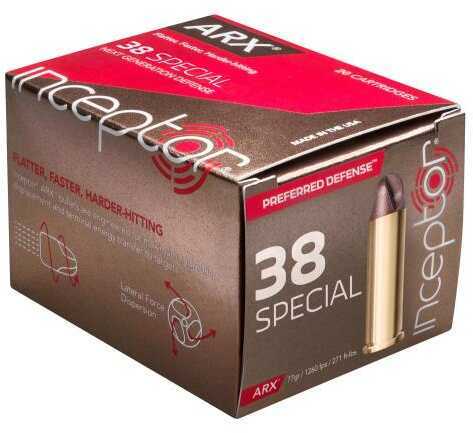 38 Special 77 Grain ARX 20 Rounds Inceptor Ammunition