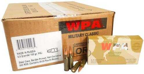 6.5 Grendel 100 Grain Full Metal Jacket 20 Rounds Wolf Ammunition