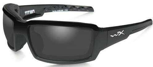 Wiley X CCTTN08 Titan Eye Protection Polarized Smoke Gray Lens Black Gloss