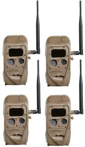 Cuddeback 11445 CuddeLink Black Flash Trail Camera 20 MP Brown 4 Pack