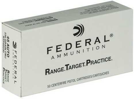 45 ACP 230 Grain Full Metal Jacket 50 Rounds Federal Ammunition