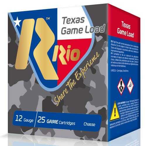 RIO AMMUNITION TG3675TX Top Game Texas Load Standard Velocity 12 Gauge 2.75" 1-1/4 oz 7.5 Shot 25 Bx/ 10 Cs