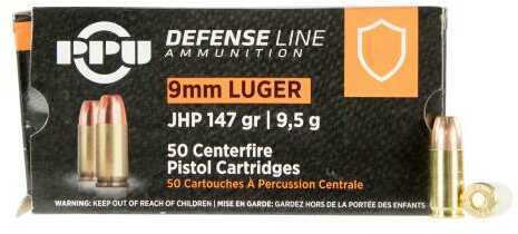 9mm Luger 147 Grain Jacketed Hollow Point 50 Rounds Prvi Partizan Ammunition