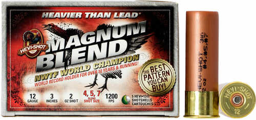 12 Gauge 3" Lead #4  2 oz 5 Rounds Hevi-Shot Shotgun Ammunition