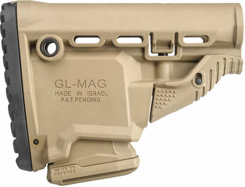 Fab Defense M4 Rifle Survival Buttstock With Built-in Mag Carrier Polymer Fde