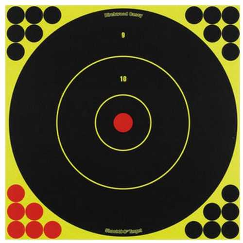 Birchwood Casey 34070 Shoot-N-C Hanging Adhesive Paper 12" X 12" Bullseye Orange/Black 100 Pack