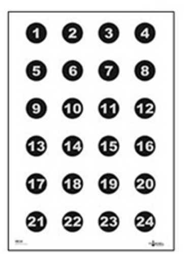 Action Vb24100 24 3" Numbered Circles (100 Box)