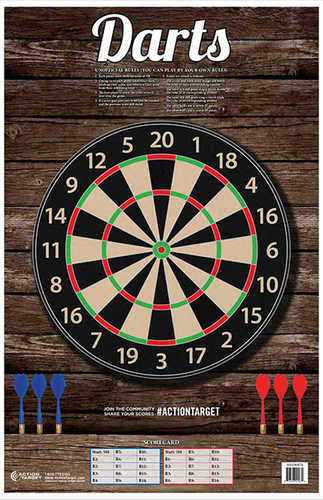 Action Target Inc Gs-DARTS-100 Darts Hanging Paper 23" X 35" Board 100