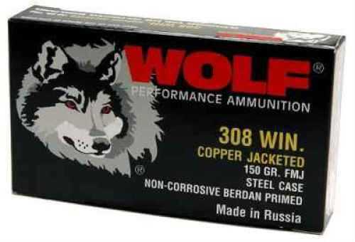 308 Win 145 Grain Full Metal Jacket 500 Rounds Wolf Ammunition 308 Winchester