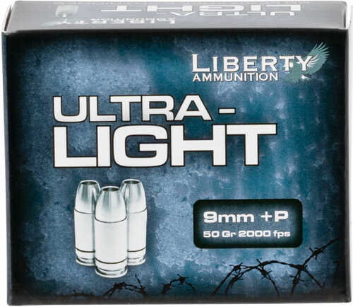 9mm Luger 50 Grain Hollow Point 20 Rounds Liberty Ammunition