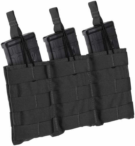 TACSHIELD (Military Prod) T3608Bk Speed Load Triple Pistol Mag Pouch Black 1000D Nylon