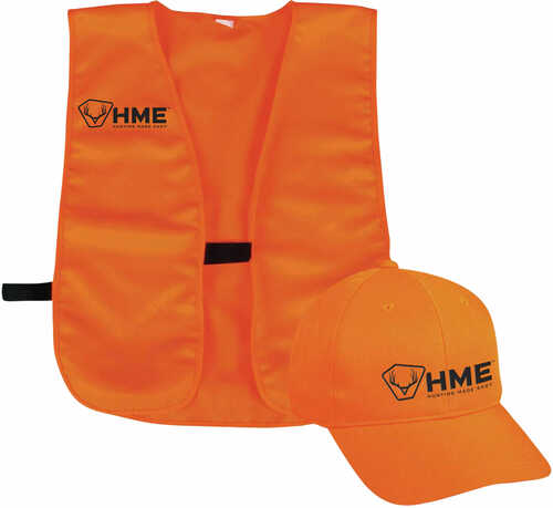 HME Vest/Cap Combo One Size Fits Most Orange Polyester