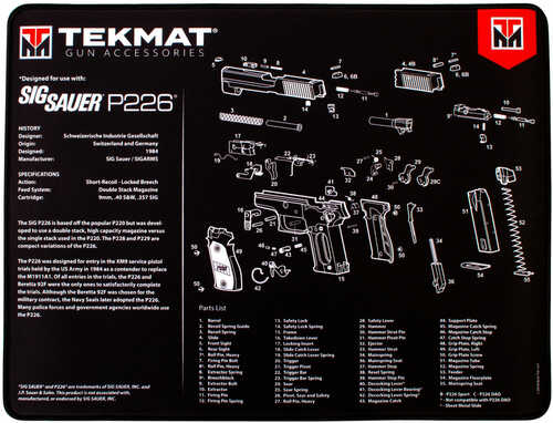 Beck TEK, LLC (TEKMAT) TEKR20SIGP226 Sig Sauer P226 Ultra Premium Handgun Cleaning Mat 15"X20"X.25"