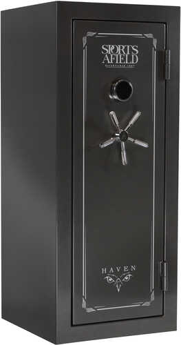 Sports Afield Haven Electronic Safe Dark Gray Steel 24 Long Guns 75 Min @ 1400 Degree Fire Rating