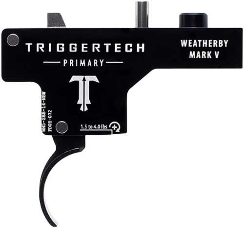 TriggerTech Primary Weatherby Mark V Black PVD Single-Stage Curved 1.50-4 Lbs