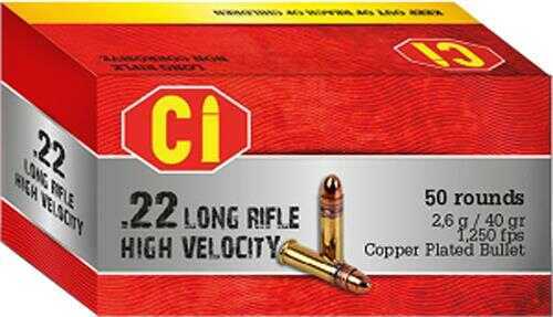 22 Long Rifle 40 Grain Lead 50 Rounds BBM Ammunition