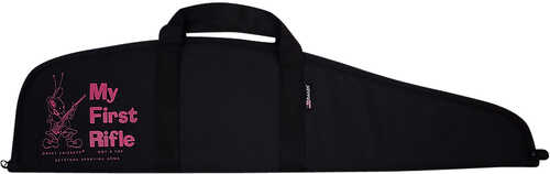 Crickett KSAO35HP Soft Rifle Case Black With Hot Pink Logo Zipper & Padding 33" X 8" Exterior Dimensions